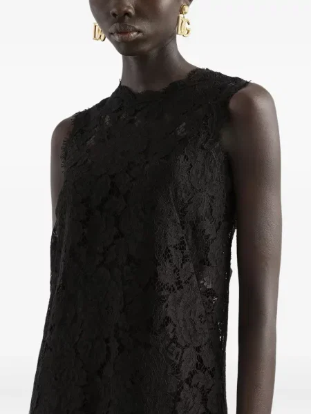 Rochie mini Dolce & Gabbana din dantelă de costum negru