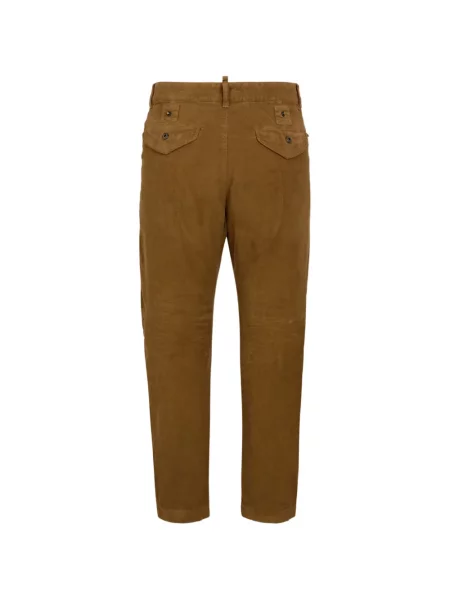 Pantaloni Dsquared2 de catifea cord maro