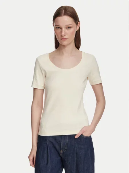 Weekend Max Mara tricou basic pentru femei din cu WKDMULTIJ bej