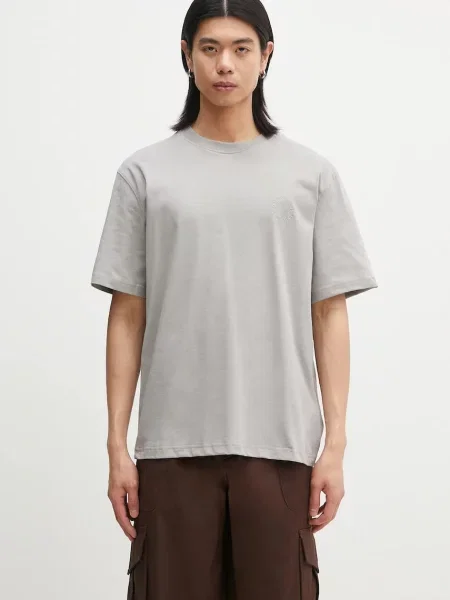 Daily Paper tricou din Orbit Emb T-Shirt bărbați uni gri