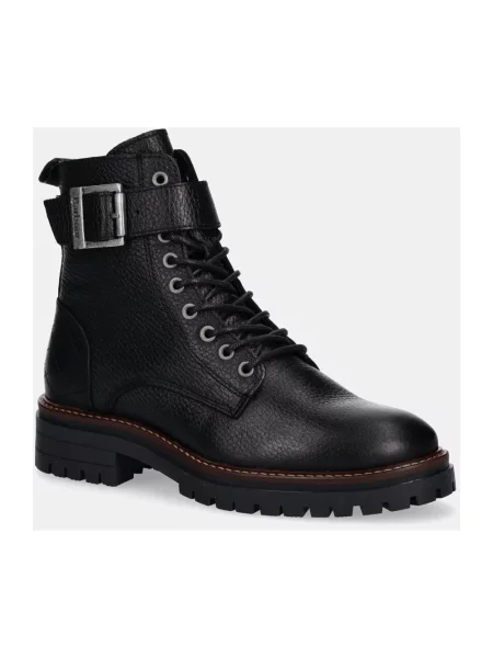 Buty do kostki Barbour skórzane czarne
