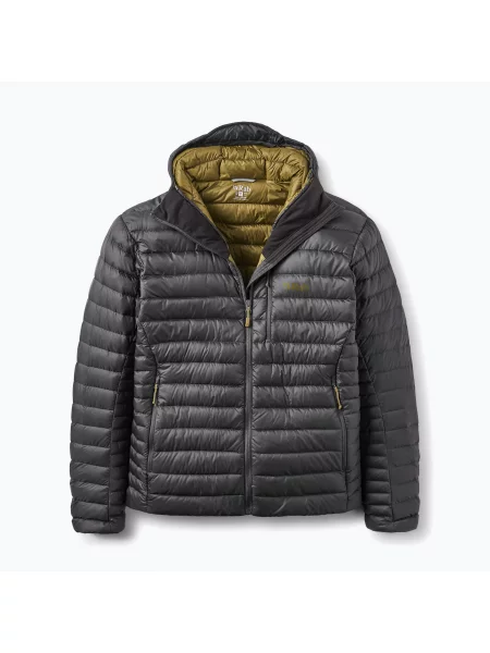 Мъжко пухено яке Rab Microlight Alpine Hoody anthracite сиво