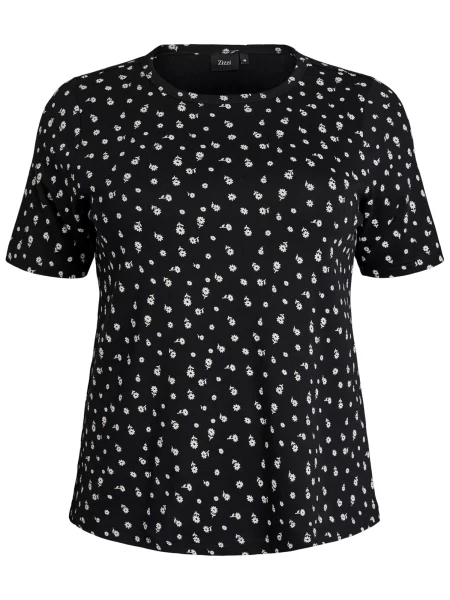 Zizzi Tricou MLUNA negru alb