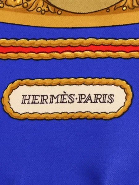 Hedvábný šál Hermès Pre-owned modrý