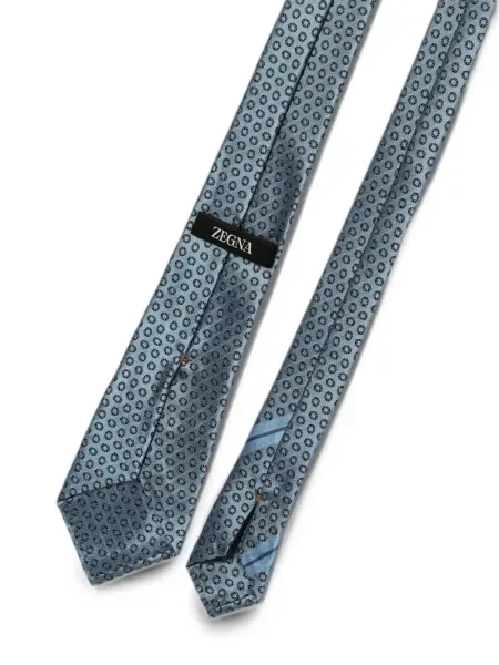 Cravată Zegna de mătase albastru