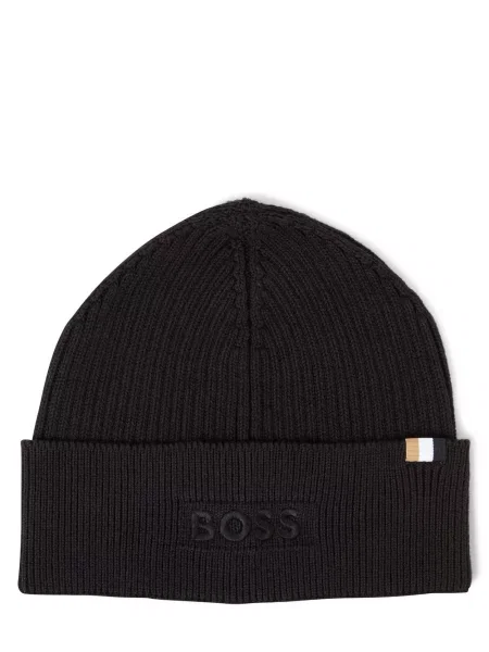 BOSS czapka z zawartością wełny Magico Mężczyźni jednolity ONE SIZE czarny