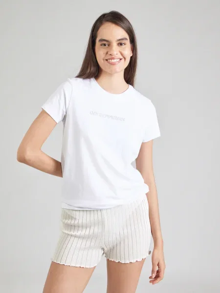 Emporio Armani Tricou gri alb