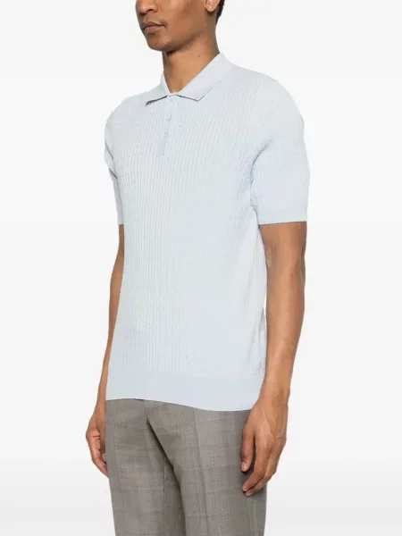 Tricou polo Tagliatore scurt albastru
