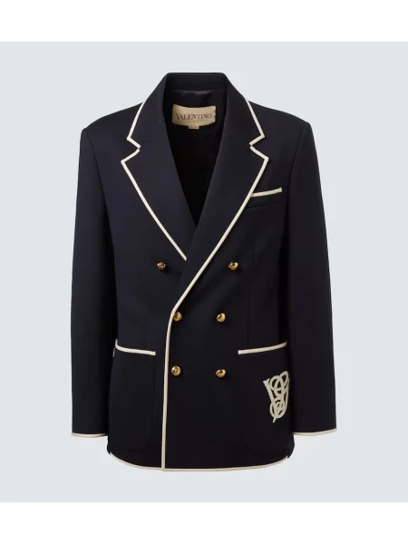 Sacou Valentino de lână albastru