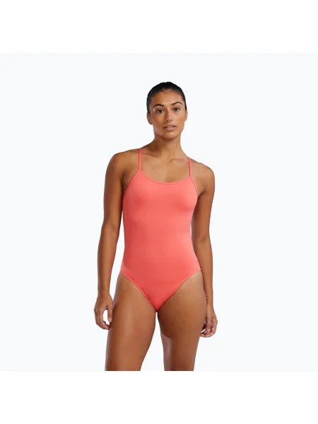 Costum de baie pentru femei dintr-o piesă TYR Durafast Elite Solid Cutoutfit coral