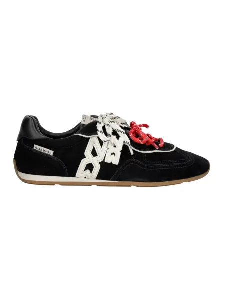 Sneakersy Nokwol skórzane czarne