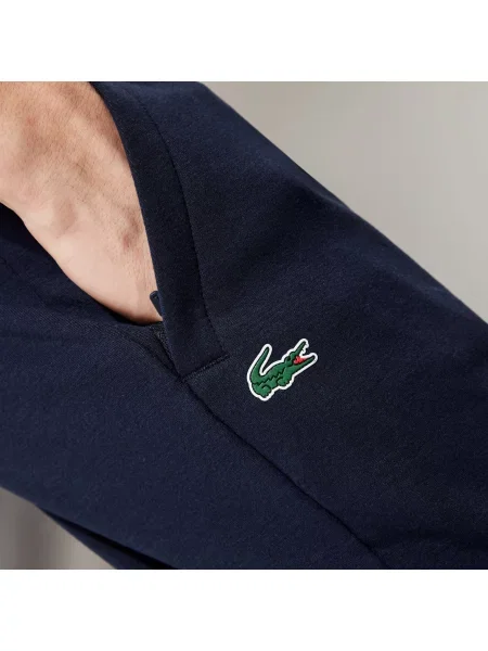 Lacoste Spodnie Dresowe Z Siateczkowymi Panelami granatowe