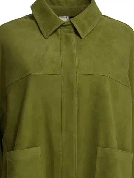 Geacă Furling By Giani din piele de căprioară verde