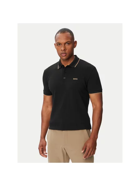 BOSS Polo marškinėliai Paddy Regular Fit juoda