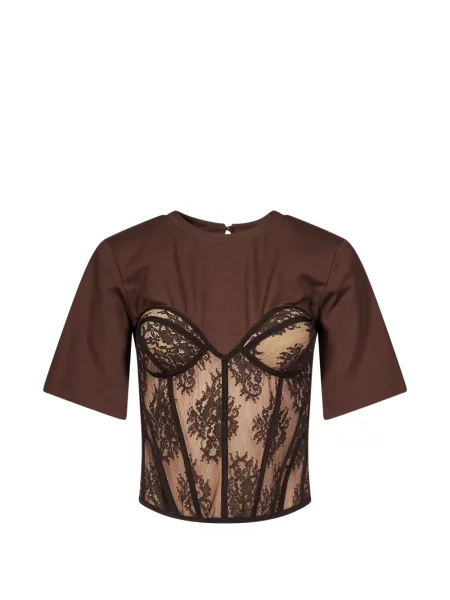 Tricou Giuseppe Di Morabito din dantelă maro