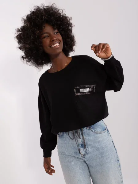 Bluză Fashionhunters negru