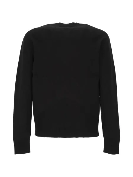 Hanorac crewneck Macron cu decolteu rotund negru
