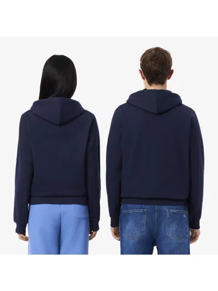 Lacoste Bluza Z Kapturem Z Tłoczonym Logo szary
