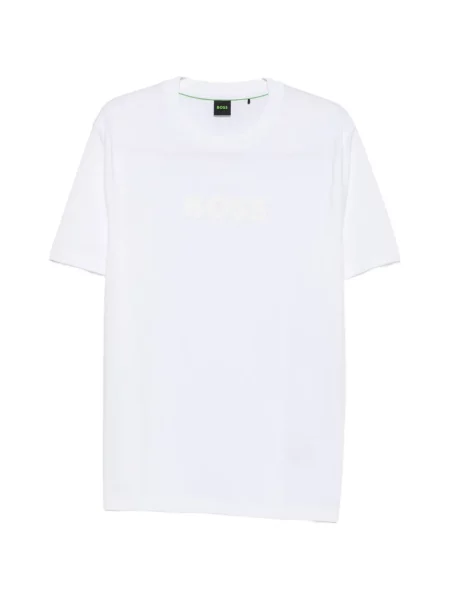 Tricou Boss cu imagine alb