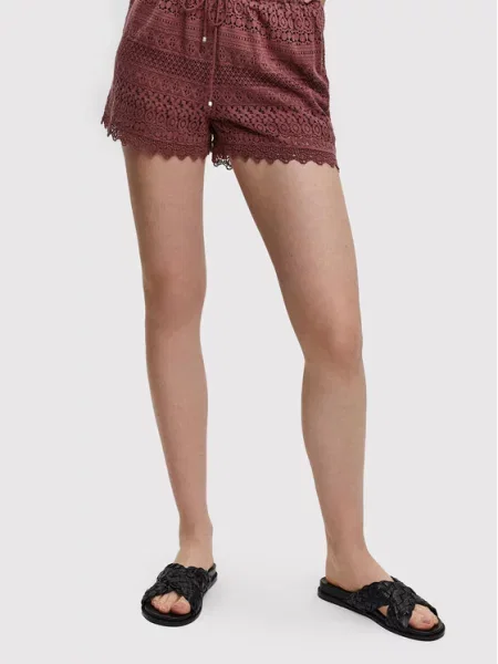 Vero Moda Kratke hlače Honey tamnocrvena