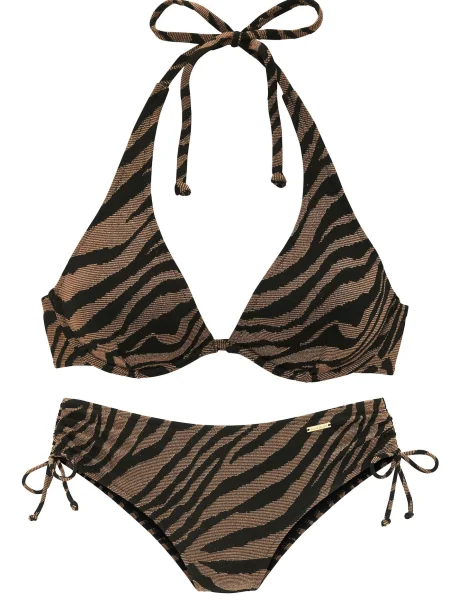Bruno Banani Costum de baie două piese maro negru