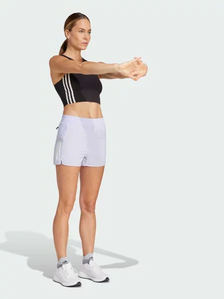 Переработанный спортивные шорты Adidas фиолетовые