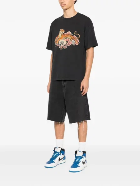 Tricou Melt cu imagine cu dungi de tigru negru