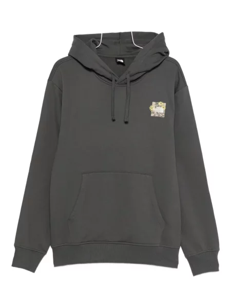 Hanorac cu glugă The North Face cu imagine gri