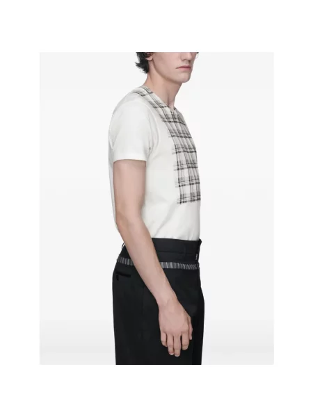 Koszulka Maison Margiela w kratę biała