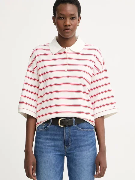 Tricou polo Tommy Hilfiger alb