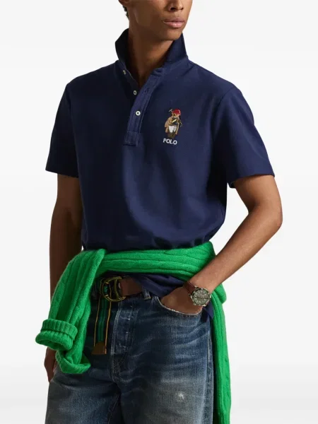 Ριγέ δερμάτινος κάλτσες Polo Ralph Lauren με κορδόνι μαύρο