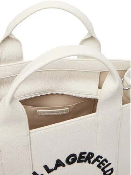 Karl Lagerfeld Vak Rue St-Guillaume Mittelgroße Tote Bag biela