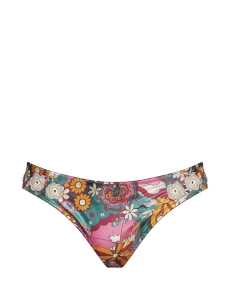 Bikini Del Maar cu model floral cu imagine verde