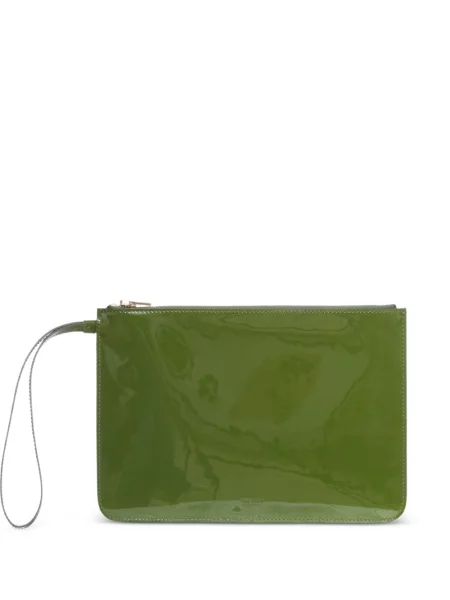 Geantă plic Tom Ford din piele verde