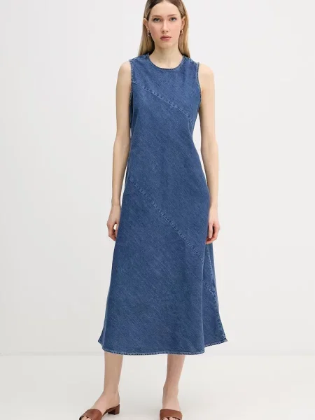 DKNY sukienka letnia jeansowa niebieska