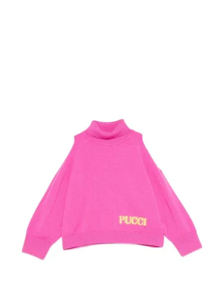 Sweter dziecięcy Pucci różowy