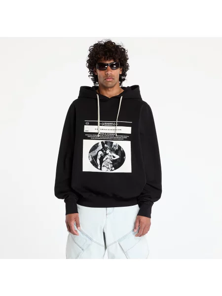 Sweatshirt Rick Owens DRKSHDW Oversized Hoodie Black/ Milk M črna