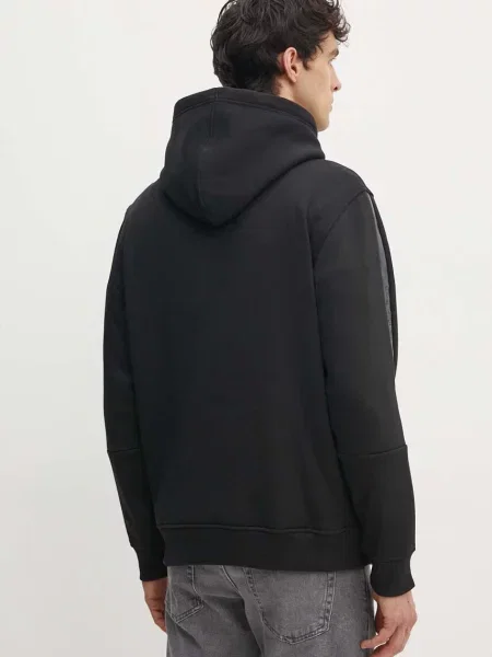 Kapucnis kapucnis melegítő felső Calvin Klein fekete