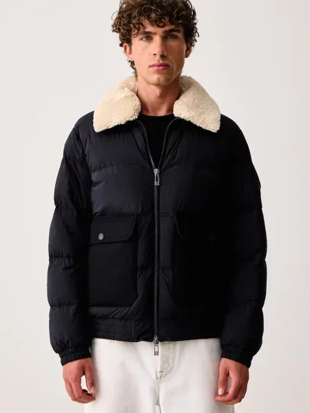 Armani Exchange kurtka puchowa granatowa