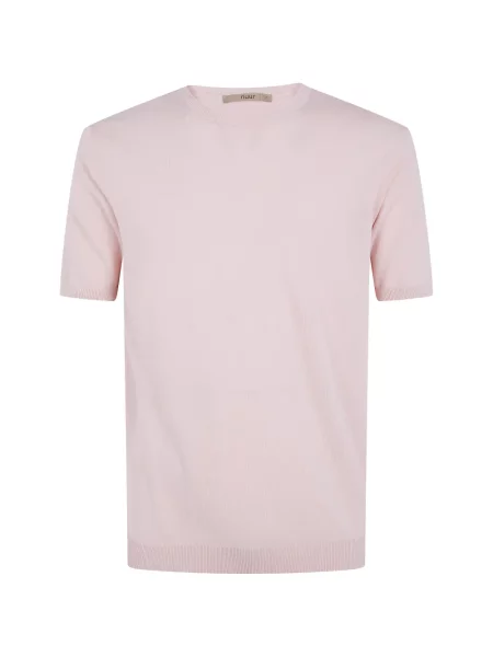 Koszulka Nuur z okrągłym dekoltem różowa