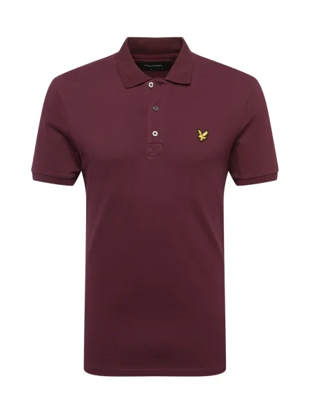 Lyle & Scott Tricou burgundy / galben roșu
