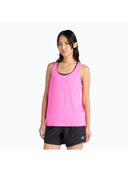 Дамска тениска за бягане New Balance Sport Essentials Tank pink heat розово