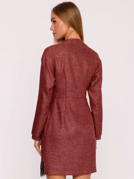 Rochie mini Made Of Emotion din tweed negru