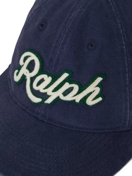 Șapcă Polo Ralph Lauren cu model herringbone din țesătură twill cu imagine albastru