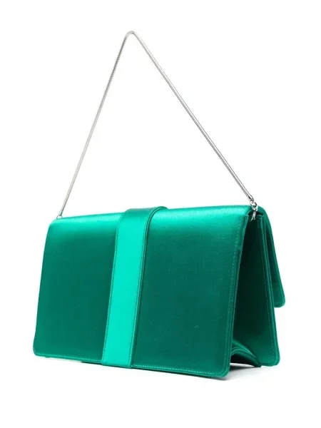 Geantă plic Manolo Blahnik cu cataramă verde