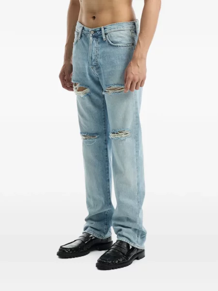 Blugi Acne Studios zdrențuiți albastru