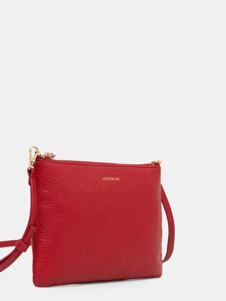Geanta crossbody Coccinelle din piele roșu