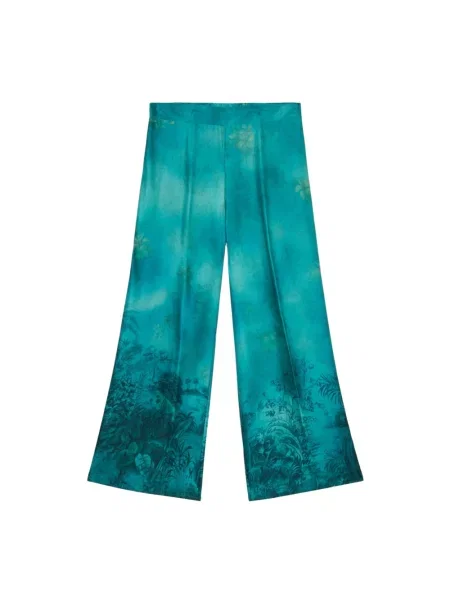 Satynowe spodnie Oltre niebieskie