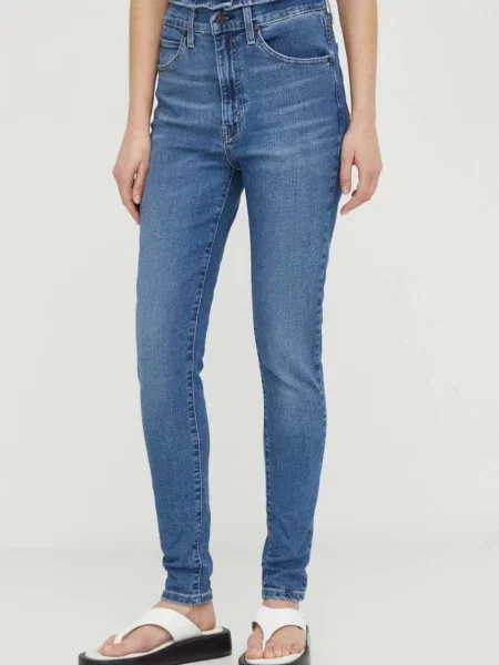 Levi's jeansy RETRO HIGH SKINNY niebieski