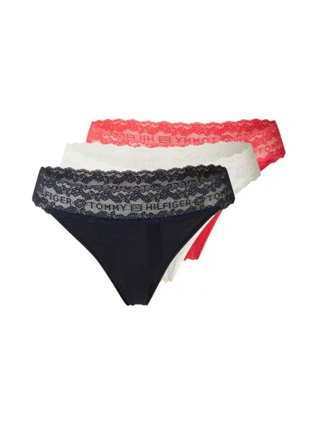 Tommy Hilfiger Underwear Tanga bleumarin / roșu alb